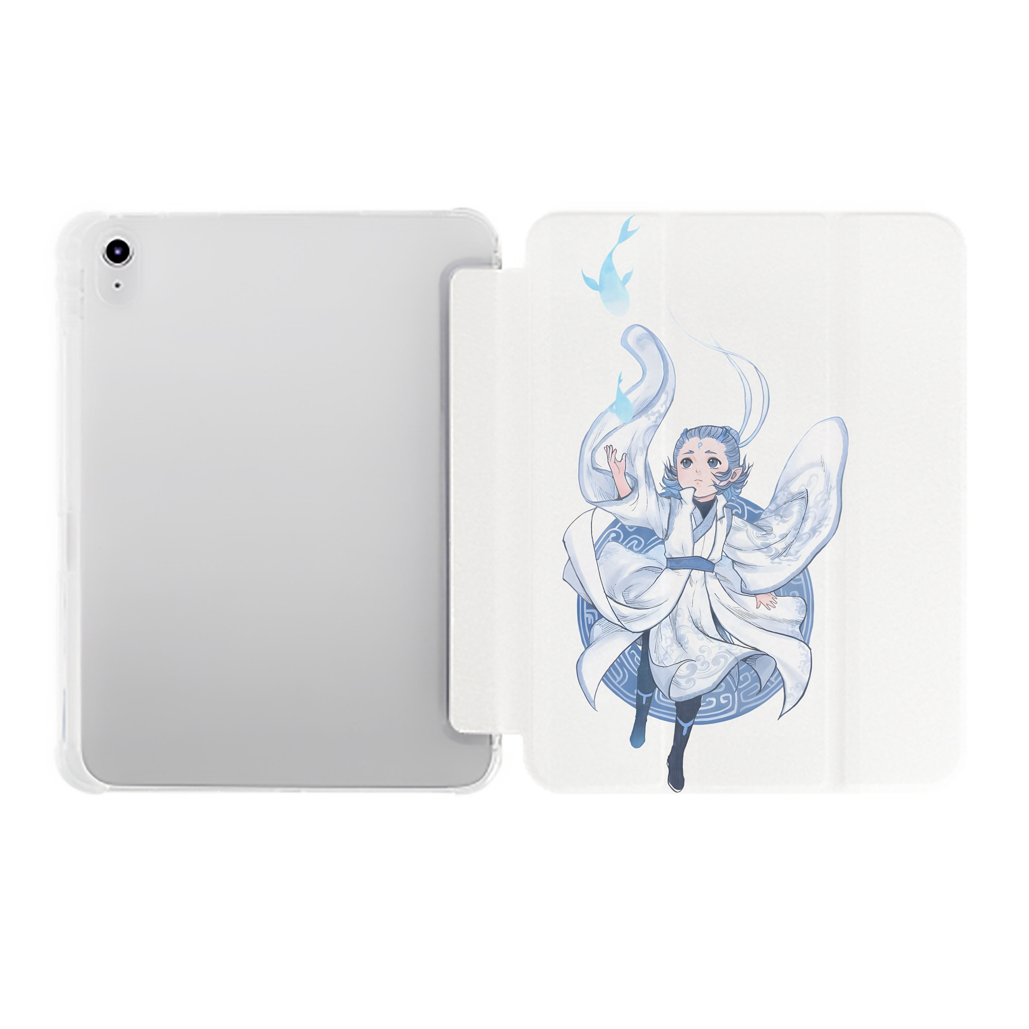 （画像用） Ne Zha 2 ナタ 魔童の大暴れ IPad ケース ペン収納付き 三つ折りスタンド PUレザー×シリコン 対応機種9.5/10.5/10.9インチ
